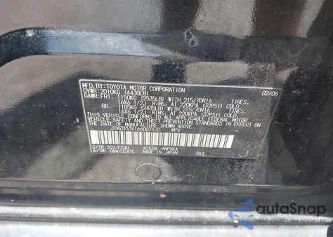 2006 Toyota Rav4 из США, поврежденный, VIN JTMZD33V166007520